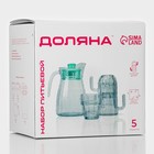 Набор для напитков Доляна «Аква», 5 предметов: кувшин 1.2 л, 2 кружки 285 мл, 2 стакана 285 мл, стекло, прозрачный - Фото 12