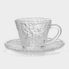 Сервиз чайный из стекла «Вулкан», 12 предметов: 6 чашек 180 мл, 6 блюдец d=14 см - Фото 2