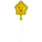 Воздушный шар фольгированный 10" «Звезда смайл», для палочки, МИКС - Фото 9