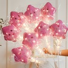 Воздушный шар фольгированный 10" «Звезда смайл», для палочки, МИКС - Фото 5