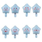 Воздушный шар фольгированный 10" «Звезда смайл», для палочки, МИКС - Фото 6