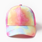 Кепка для девочек MINAKU "Tie-dye" цвет розовый, р-р 52 9886883 - фото 12072599