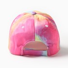 Кепка для девочек MINAKU "Tie-dye" цвет розовый, р-р 52 9886883 - фото 12072600