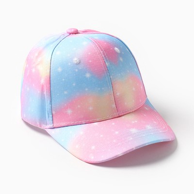 Кепка для девочек MINAKU Stars, розово-голубая, размер 52