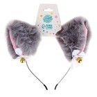 Карнавальный ободок «Ушки кошечки», серый - Фото 2