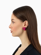 Серьги металл «Сердце» с изгибом, цвет розовый 9901667 - фото 16954691