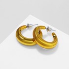 Серьги-кольца «Линия» объемная, цвет золото, d=2,5 см - фото 7875680
