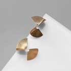 Серьги металл «Веер», цвет золото - Фото 4