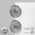Серьги металл «Богема» переплетение колец, цвет серебро - фото 321444887