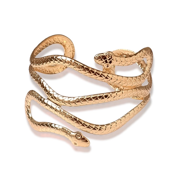 Браслет металл «Змея», узкий, цвет золото - Фото 1