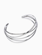 Браслет манжета «Афина», d=6.5 см, многослойный, металл, цвет серебро - Фото 4