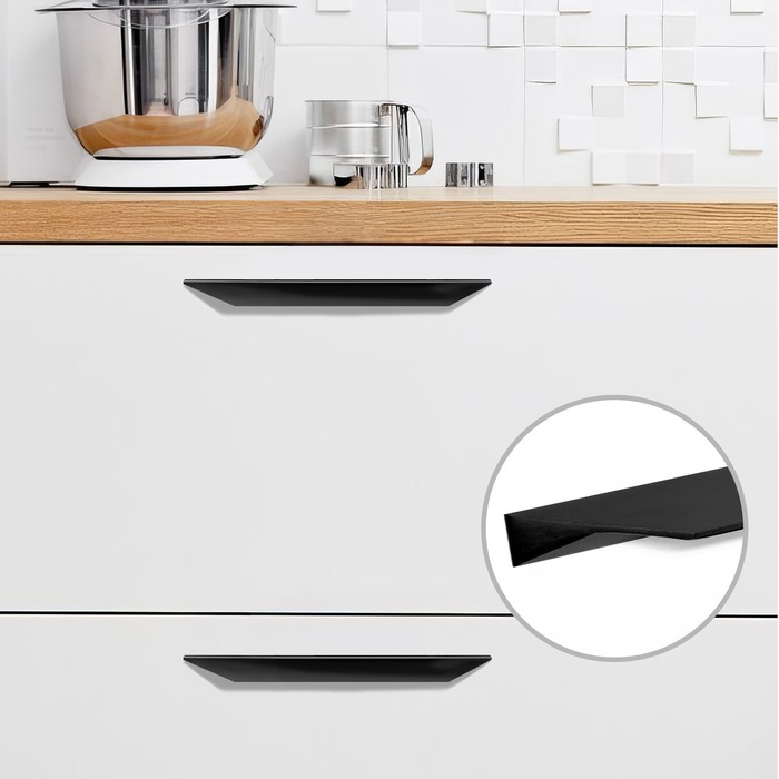 Ручка мебельная CAPPIO, L=250 мм, м/о 160 мм, цвет черный - Фото 1