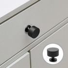 Ручка кнопка CAPPIO PK326, d=28 мм, цвет черный - фото 290785172