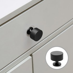 Ручка кнопка CAPPIO PK326, d=28 мм, цвет черный