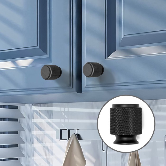 

Ручка кнопка CAPPIO PK327, d=20 мм, цвет черный