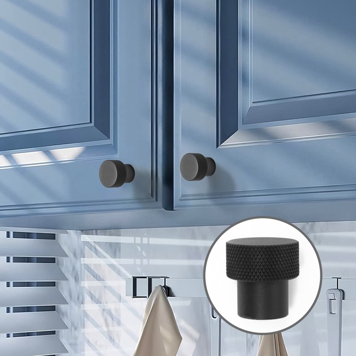 

Ручка кнопка CAPPIO PK328, d=23 мм, цвет черный