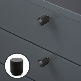 Ручка кнопка CAPPIO PK330, d=30 мм, цвет черный