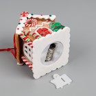 Ёлочная игрушка «Дом из сладостей» 6 × 6.8 × 5.5 см, от батареек, свечение тёплое белое - фото 8554929