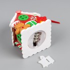 Ёлочная игрушка «Дом из конфет» 6 × 7.6 × 5.5 см, от батареек, свечение тёплое белое - Фото 3