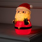 Светодиодная фигура «Дед Мороз» 8 × 19 × 8 см, пластик, батарейки LR44х3, свечение тёплое белое - фото 4151935
