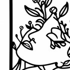 Панно настенное металл «Абстракция. Девушка в цветах», декор, чёрное, 30×45 см - Фото 3