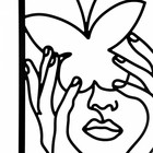 Панно настенное металл «Абстракция. Девушка с бабочкой», декор, чёрное, 30×45 см - Фото 3