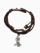 Браслет кожа «Хиппи» совунья, чёрный в серебре, L=22.5 см - Фото 1