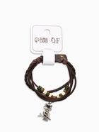 Браслет кожа «Хиппи» совунья, чёрный в серебре, L=22.5 см - Фото 4