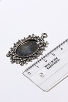 Рамка с сеттингом A2639-2, площадка 18×25 мм, цвет чернёное серебро - Фото 2