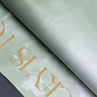 Пленка для цветов матовая, «Акварель», 57×57 см, зелёный - Фото 2