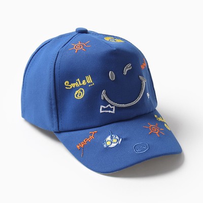 Кепка детская MINAKU «Смайл», размер 44-46, синяя