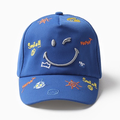 Кепка детская MINAKU «Смайл», размер 44-46, синяя