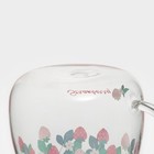 Кружка «Ягодка», 500 мл, с керамической крышкой и ложкой, стекло, прозрачная - Фото 6