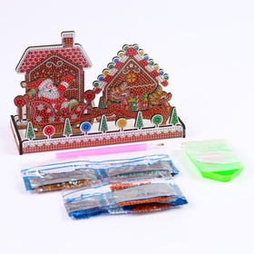 Алмазная мозаика «Санта Клаус в санях», набор для творчества