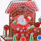 Алмазная вышивка «Дед Мороз в упряжке» интерьерный декор - Фото 3