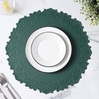 Набор салфеток сервировочных «Элоиза», 4 шт., d=37.5 см, зелёный - Фото 5