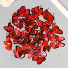 Наклейки PVC "Красные бабочки" набор 40 шт 8х7 см - фото 11615857
