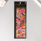 Наклейки PVC "Аромат цветов" набор 3 листа золотое тиснение 6х18 см - фото 23291227