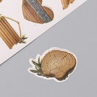 Фотоальбом 25 листов (наклейки+кольца) "Текстура дерево и камень" 19х27х3 см - фото 7876180