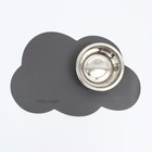 Коврик под миску форменный «Облако», 39 х 27 см, серый цвет - фото 7876194