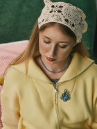 Брошь «Цветок желаний», цвет морской в чернёном золоте - Фото 5