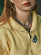 Брошь «Цветок желаний», цвет морской в чернёном золоте - Фото 5