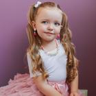 Бусы детские «Выбражулька» жемчужинка, 20 см, цвет бело-розовый - Фото 4