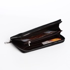 Портмоне мужское на молнии, отдел для купюр, для карт, для монет, чёрное - Фото 2