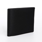 Портмоне мужское без застёжки, отдел для карт, для купюр, цвет чёрный - Фото 5