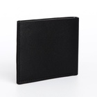 Портмоне мужское без застёжки, отдел для карт, для купюр, цвет чёрный - Фото 6