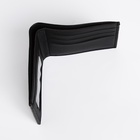 Портмоне мужское без застёжки, отдел для карт, для купюр, цвет чёрный - Фото 3