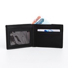 Портмоне мужское без застёжки, отдел для карт, для купюр, цвет чёрный - Фото 2