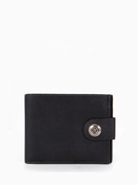 Портмоне мужское на магните, отдел для купюр, для карт, чёрное