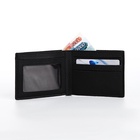Портмоне мужское без застёжки, отдел для карт, для купюр, чёрное - Фото 2
